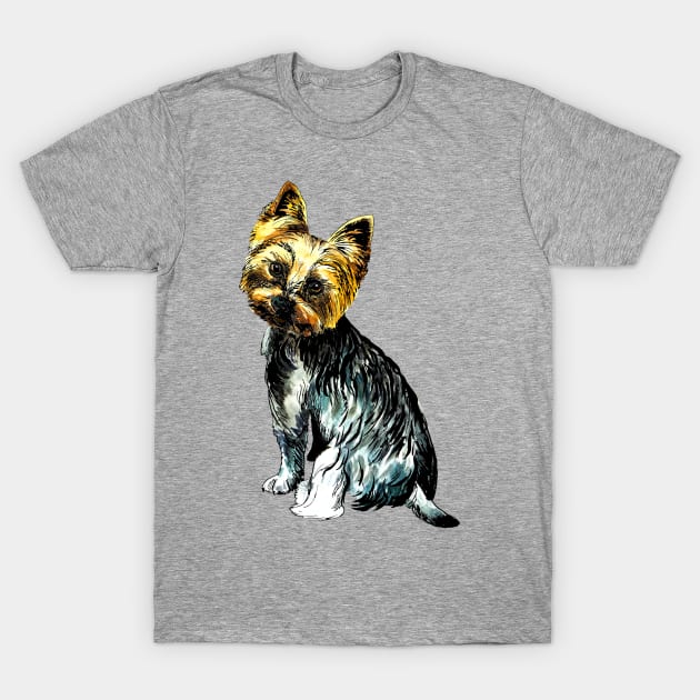 Yorkie T-Shirt by VicaVeresk